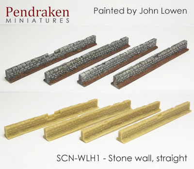 SCN-WLH1   Stone wall, straight (4 pieces)