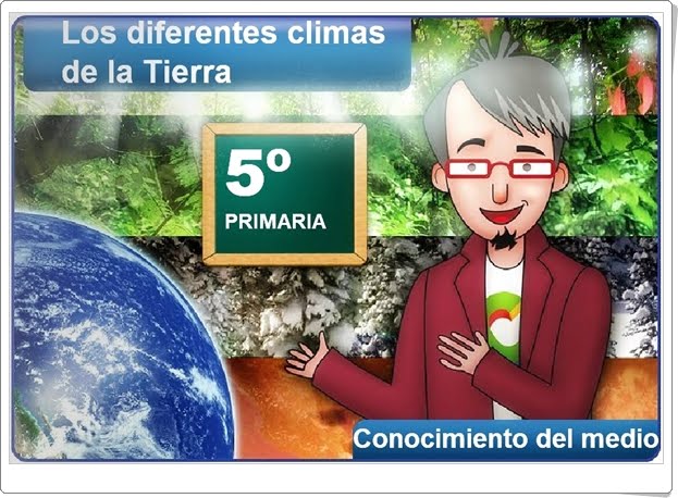 "Los diferentes climas de la Tierra" (Aplicación interactiva de Ciencias Sociales de Primaria)