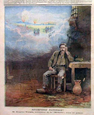 Le Petit Journal du 21 janvier 1893 : "récompense nationale ! M. Eugène Turpin, inventeur de la mélinite, dans sa prison."