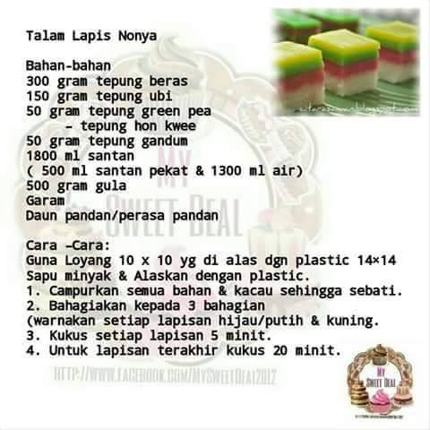RESEPI KUIH TALAM / KUIH LAPIS PELBAGAI CARA!