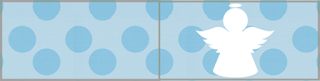 Angel Silhouette Papers in Light blue Food Toppers or Flags.