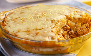 Gratinado de abóbora e frango light