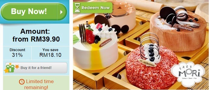 Freemori offer, discount, KL, groupon malaysia, cake