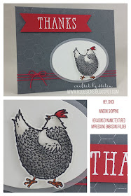 H2Designs | Hey Chick, Window Shopping & Hexagons Dynamic Textured Impressions Embossing Folder