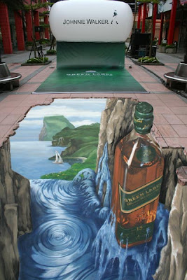 johnnie ads - pavement ads - street paintings 3d - pavement art