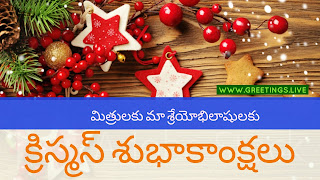 Christmas stars wishes in Telugu Language