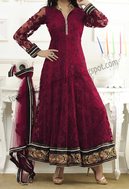 trendy fashion long frock for ladies 