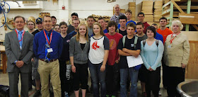 Franklin officials honored Carpentry students and instructor Jeremy Barstow for their construction of a three-bedroom, two-bathroom Ranch on Beaver Court.