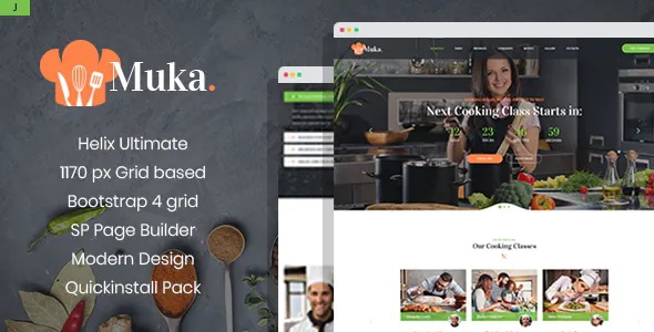 Best Bakery and Cooking Classes Joomla Template