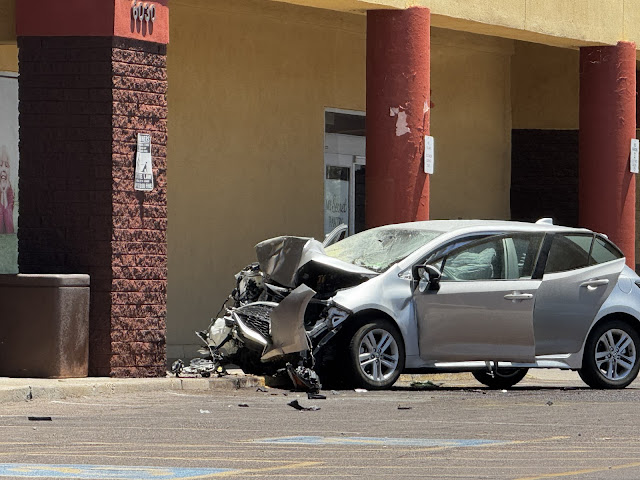 Elderly Woman Critically Injured After Crashing Into Mesa Business at High Speed