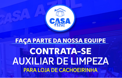 Casa Azul tem vaga para Auxiliar de Limpeza em Cachoeirinha