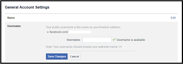 Facebook Username availability