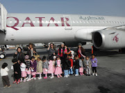 We went on a field trip to Qatar Airways Terminal A, and rode on one of . (dscf )