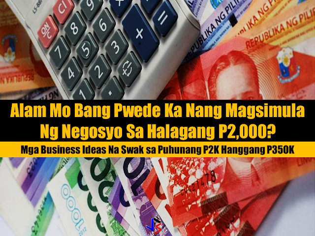 o you know that starting a business does not require millions of cash? In fact you can start your own with as small as P2,000. Yes all you need is the willingness and sustained eagerness to run it and make it grow. However, some businesses would require equipment and skills but it is not impossible o acquire it. When it comes to market, you can maximize social media and technology to work on your advantage.  Here are five businesses you can put up with a capital as low as P2,000 to P350,000.   Who doesn't have a smartphone nowadays? For as low as P2,000, you can start loading  business and earning at home or even almoist anywhere. However, unlike other small businesses, don’t expect to earn much from this venture. As a load retailer, you get your earnings through a commission, which can be 3% to 13% per transaction. For example, a prepaid load worth P50 may deduct P47 from your load wallet, leaving you with a P3 profit. This, of course, depends on your chosen telecommunication company.  Items to invest in: Basic phone, retailer SIM card, starting balance of P500  Cost estimate: P2,000 to P3,000 Sponsored Links  Do you like baking during free time? Why not turn your hobby into a business? A cake and pastry business is a great way to earn money even at home. With a low capital of P3,000, you can start baking bread and cupcakes to friends and on social media. Start by determining the audience you wish to cater to (moms, children, companies, etc.) and attract them into your venture. Identify your specialty and let that be the highlight of your products. Don’t forget to find a supplier who can provide ingredients at a low price and build a Facebook or Instagram page to help you advertise your business.  Items to invest in: Oven, mixer, cake pans, cupcake liners, decorating tools, cooling rack, measuring spoons, mixing bowls  Cost estimate: P3,000 to P5,000 if you already have equipment. P40,000 to P50,000 is you still have to invest in equipment and materials.  It’s easy to earn from a t-shirt printing business, especially if you already have connections within companies and organizations. Apart from customized tees, you can also focus on printing office uniforms, jerseys, hoodies, and canvas bags. However, before putting up this kind of business, it is best to learn different printing methods (digital printing, silkscreen, direct to garment) for a more specialized venture. You can start your business at a spacious garage at home or rent a small commercial space.  Items to invest in: Computer, printer for pigment ink, printer for sublimation ink, heat press, silk screen line table, rotary press, flash dryer, frames, squeegees, t-shirts  Cost estimate: P150,000 to P200,000  Interested in owning a food cart business? Companies like Franchise Manila and Food Cart Corner can help you find a food cart franchise that suits your budget, interest, and target market. Food carts offering one or two products typically start at a franchise fee of P50,000, which includes equipment, training, and marketing support. More popular food cart franchises like Potato Corner and Bibingkinitan can cost as much as P300,000.  When investing in a food cart business, choose a location with good foot traffic such as malls, terminals, and cafeterias. Also, don’t forget to secure an emergency fund for unforeseen circumstances. Remember that real profit only comes in once you’ve earned the money you’ve invested in your franchise fee.  Items to invest in: Whatever item you think can improve your business. Franchisors usually provide equipment and initial supplies to help start your business.  Cost estimate: P50,000 to P300,000  If you find a place with no water station or is far from one, take the opportunity and put up a water refilling business. There is a high demand for clean and drinkable water especially in rural areas. With a budget of P100,000 you can franchise a water refilling station like Crystal Clear or Bluewaters. Starting your own brand, on the other hand, can cost as much as P350,000. The investment is worth the money, though. Water is highly profitable and does not expire unlike other products in the market.  Items to invest in: Water refilling machine, slim water bottles, round water bottles, heat gun, stickers, delivery vehicle  Cost estimate: P100,000 to P350,000 Final Thoughts With strategy and creativity, you can be your own boss even with low capital. Determine your market and find a business that does not only suit your interest but is highly profitable as well.Source: MoneyMax Advertisement Read More:       ©2017 THOUGHTSKOTO