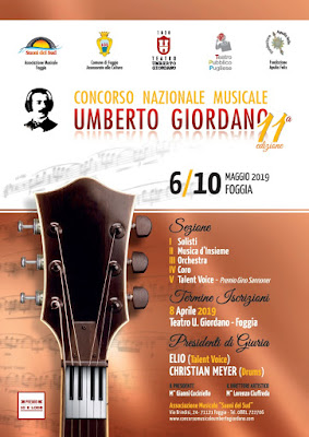 Foggia, concorso nazionale “Umberto Giordano”, al via la XI edizione