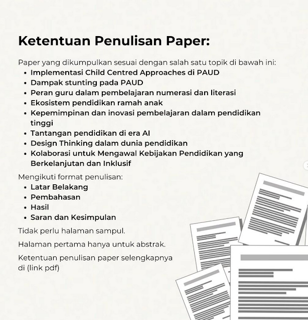 Call for Papers di Policy Forum on Education 2023 Oleh Tanoto Foundation