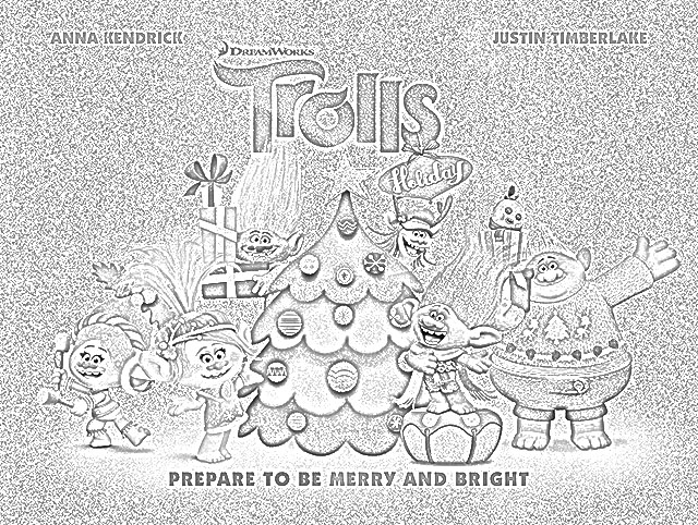 DreamWorks Trolls coloring pagees holiday.filminspector.com