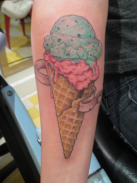 This tattoo like all tattoos was painful to get Ice Cream Tattoo Designs