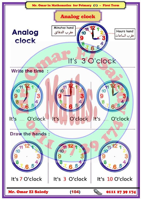 أروع وأجمل مذكرة Mathematics للصف الأول الابتدائي لغات المنهج الجديد 2021