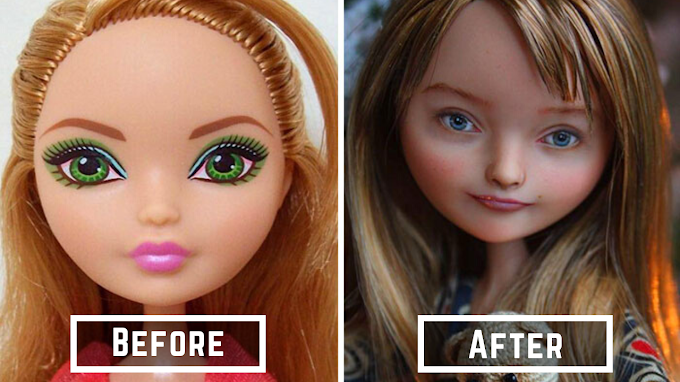 Artist Removes Make-Up From Dolls And Re-Paints Them to Make Them Look Stunningly Real