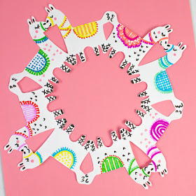 How to cut super adorable llama snowflakes- such a fun and cute winter kids craft