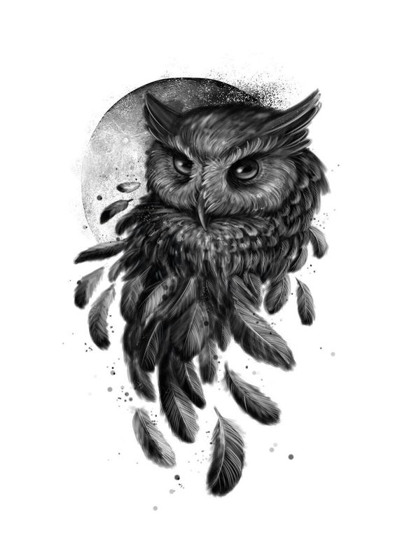 Unique Owl Tattoo Design