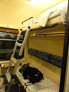Our overnight train cabin to Prague (Photo courtesy of Alvin C.)