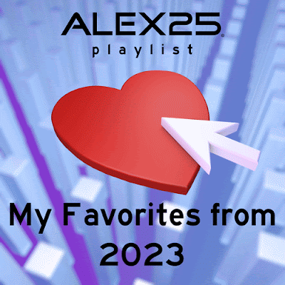 A heart in red with a white mouse arrow above, the background contains forms on 3D in blue and purple colors