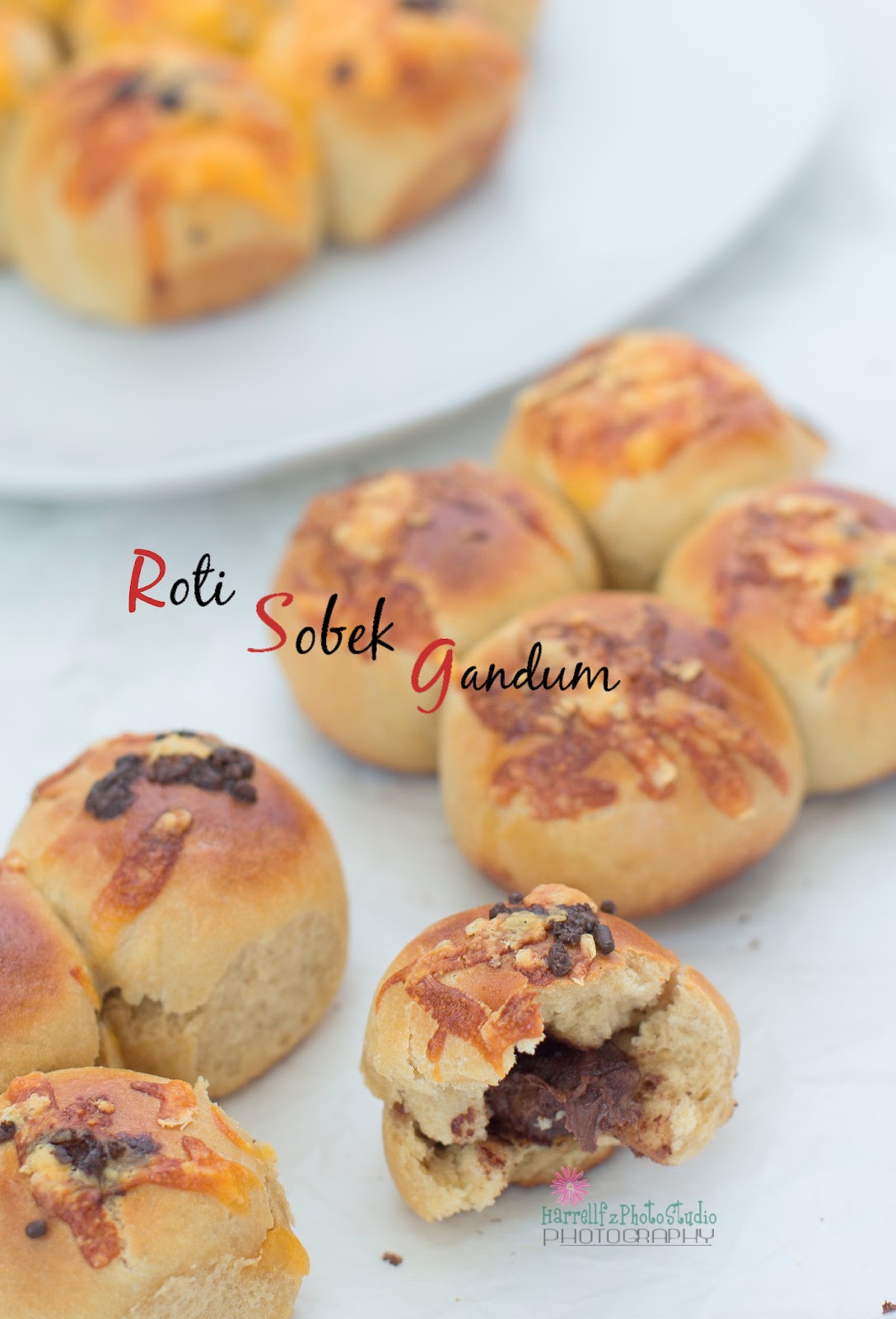 fla kitchen Roti  Sobek Gandum  Whole Wheat Sweet Bread Rolls