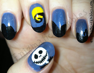 nightmare-before-christmas-jack-skellington-nails-nail-art-freehand-halloween