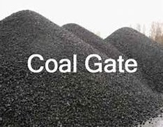 Coal Heaps representing Coal Scam of India