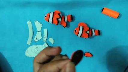  Cara  Membuat  Boneka Hewan  dari  Kain Flanel Si Nemo yang 
