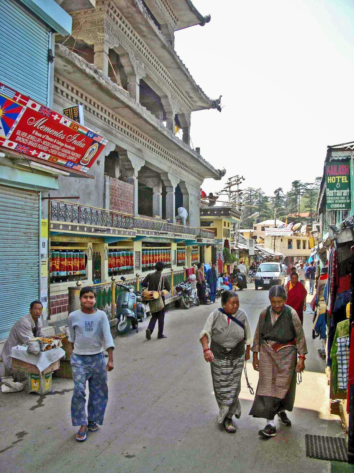 The main street in McLeodGanj