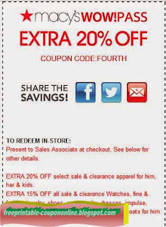 Free Printable Macy's Coupons