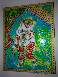 Tanjore-style glass painting 1