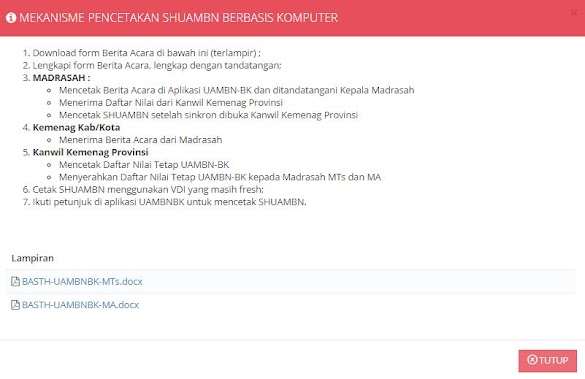 Mekanisme Pencetakan Shuambn Berbasis Komputer 2019