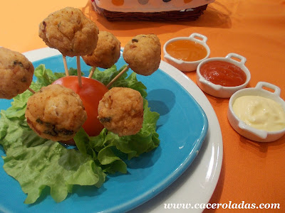 bolitas de pollo para niños