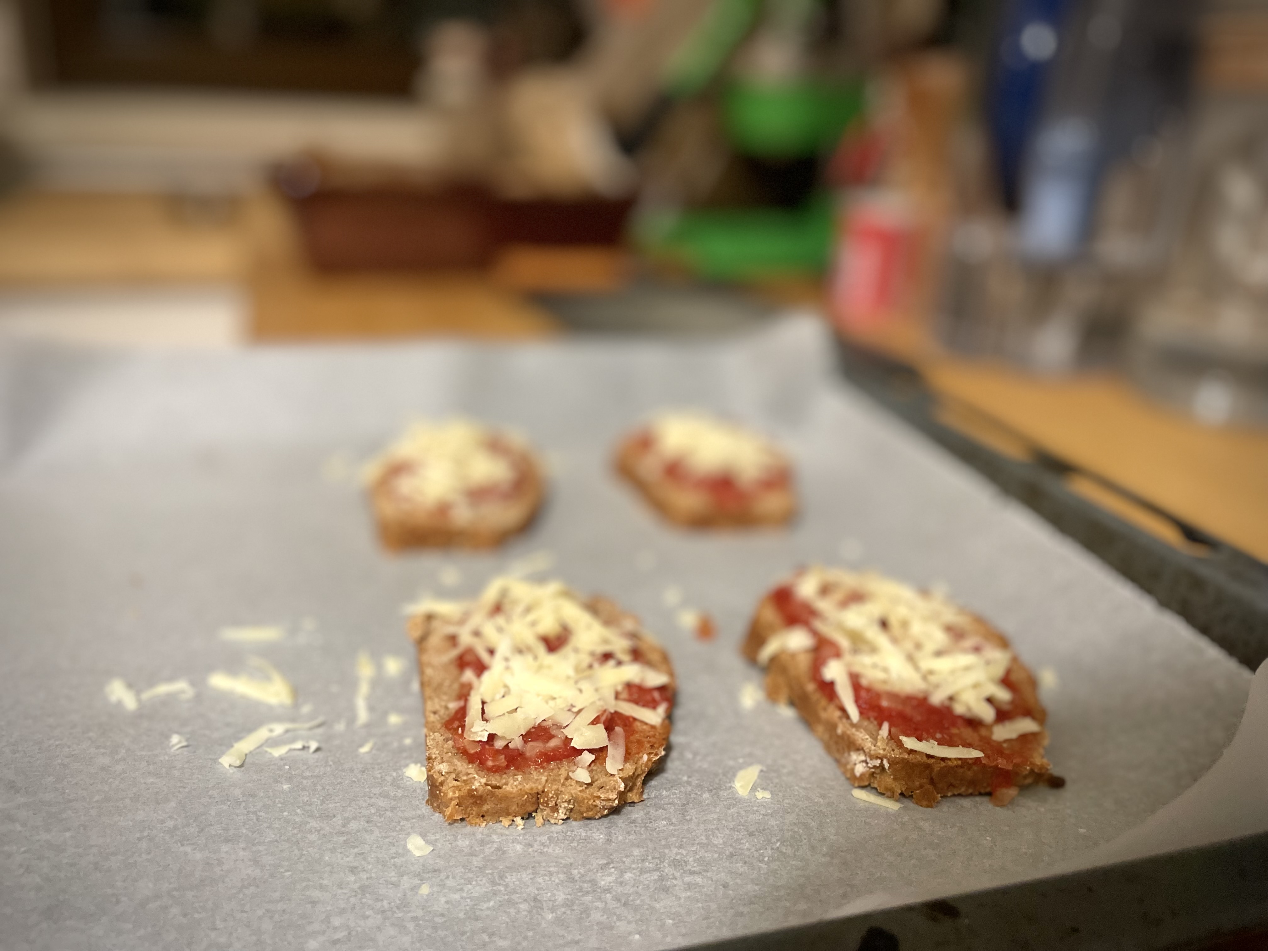 Crispy bread before the oven