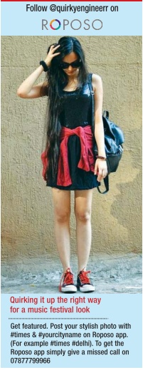 roposo, music festival, kolkata times, indian fashion blogger, kolkata fashion blogger, black dress, newspaper, calcutta times, diva of the day