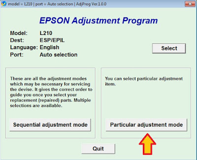 Cara Reset Tinta Epson L210 Menggunakan Resseter