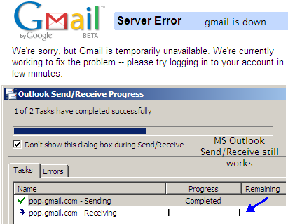 GMail Server Error