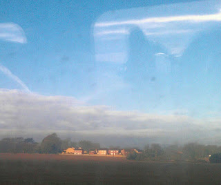 view kent countryside, from train to London, 9th Feb 2013