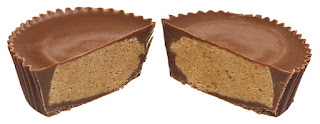 Peanut Butter Cup cut in half