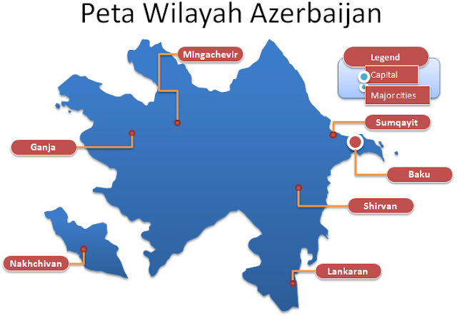 image: Slide 1 Template PPT Peta Azerbaijan