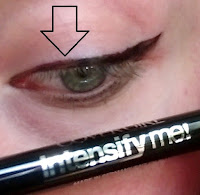 blackest black Cover Girl intensify me eyeliner swatches review fail drugstore