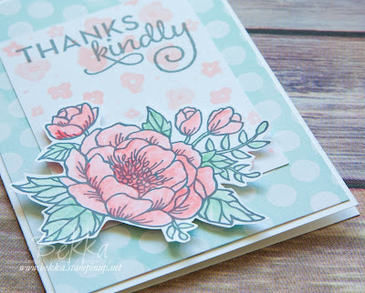 Floral Thank You or Mother's Day Card made using supplies from Stampin' Up! UK which you can get here