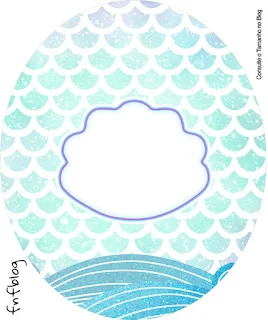 Mermaid: Free Printable Cupcake Toppers or Labels.