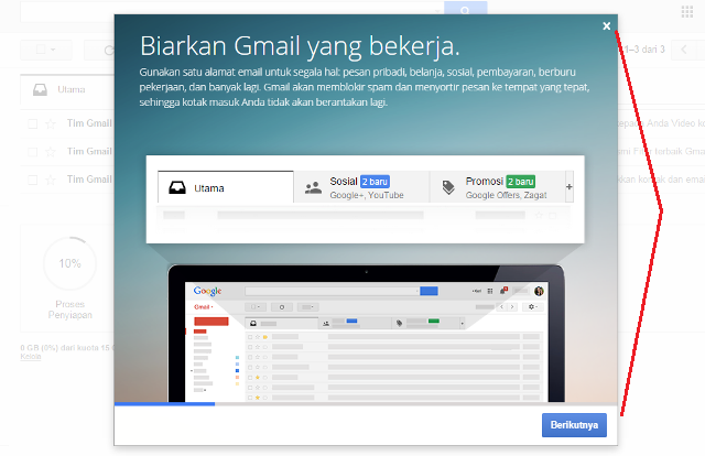 Menuju Halaman Isi Gmail