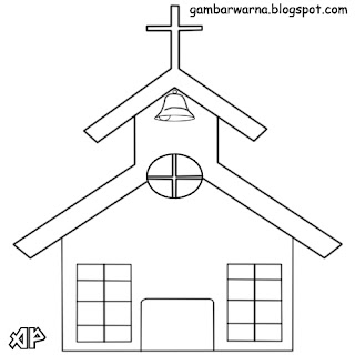 Mewarnai Gambar Gereja Belajar Mewarnai Gambar