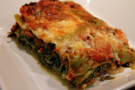 Spinach-Tomato Lasagna with Sausage